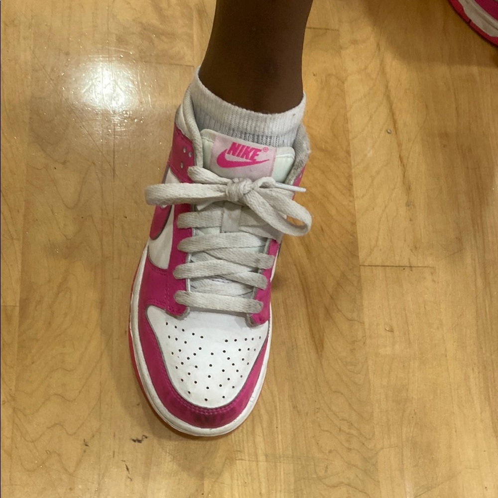 Nike Women's Pink and White Sneakers